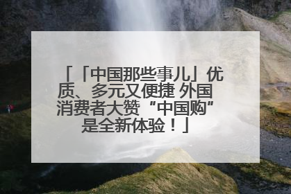 「中国那些事儿」优质、多元又便捷 外国消费者大赞“中国购”是全新体验！