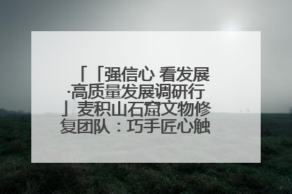 「强信心 看发展·高质量发展调研行」麦积山石窟文物修复团队：巧手匠心触摸“光阴的故事”