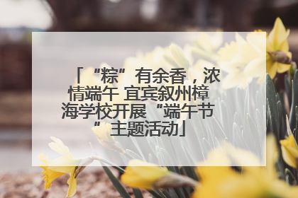 “粽”有余香，浓情端午 宜宾叙州樟海学校开展“端午节”主题活动
