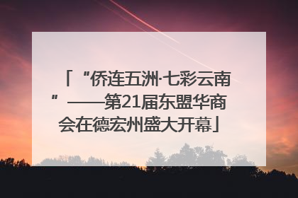 “侨连五洲·七彩云南”——第21届东盟华商会在德宏州盛大开幕