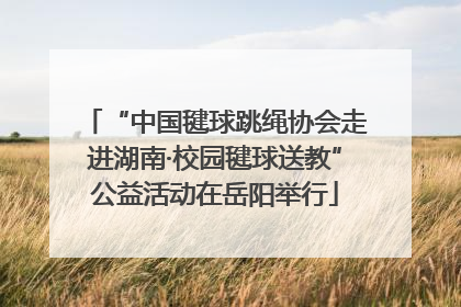 “中国毽球跳绳协会走进湖南·校园毽球送教”公益活动在岳阳举行