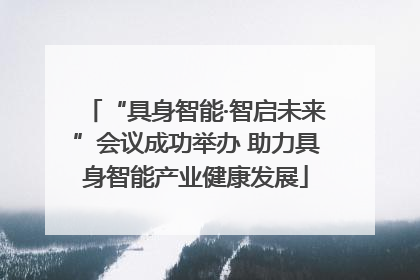 “具身智能·智启未来”会议成功举办 助力具身智能产业健康发展