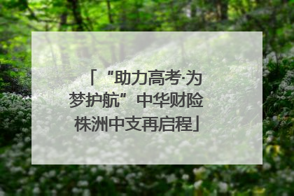 “助力高考·为梦护航”中华财险株洲中支再启程
