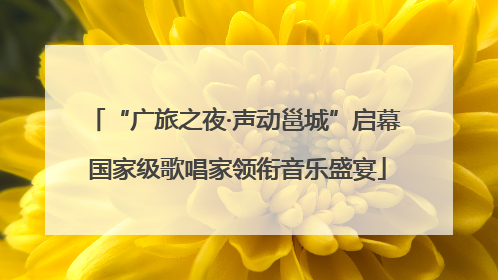“广旅之夜·声动邕城”启幕 国家级歌唱家领衔音乐盛宴