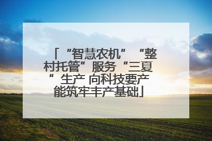 “智慧农机”“整村托管”服务“三夏”生产 向科技要产能筑牢丰产基础