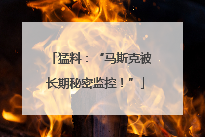 猛料：“马斯克被长期秘密监控！”