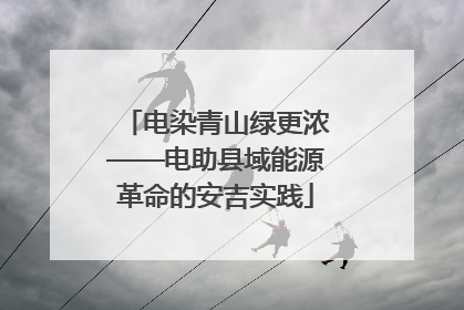 电染青山绿更浓——电助县域能源革命的安吉实践