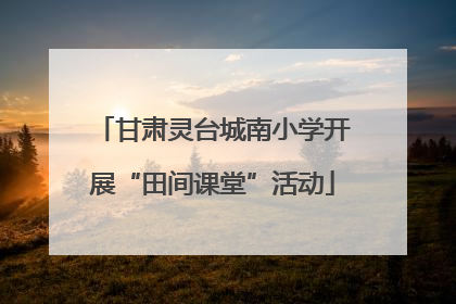 甘肃灵台城南小学开展“田间课堂”活动