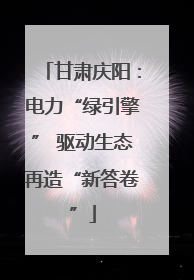 甘肃庆阳：电力“绿引擎” 驱动生态再造“新答卷”