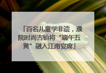 百名儿童学非遗，濮院时尚古镇将“端午五黄”融入江南宴席