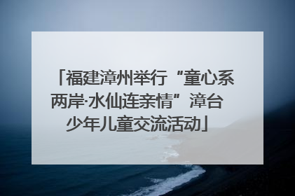 福建漳州举行“童心系两岸·水仙连亲情”漳台少年儿童交流活动