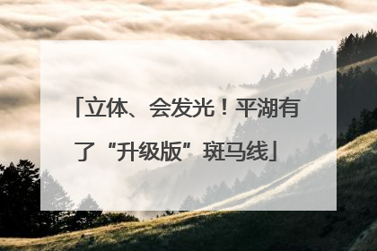 立体、会发光！平湖有了“升级版”斑马线