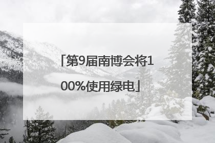 第9届南博会将100%使用绿电