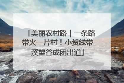 美丽农村路｜一条路带火一片村！小贺线带溪望谷成团出道
