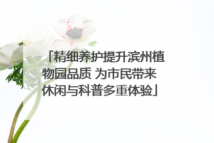 精细养护提升滨州植物园品质 为市民带来休闲与科普多重体验