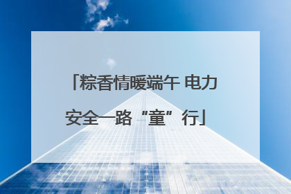 粽香情暖端午 电力安全一路“童”行