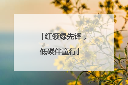 红领绿先锋，低碳伴童行