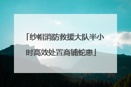 纱帽消防救援大队半小时高效处置商铺蛇患