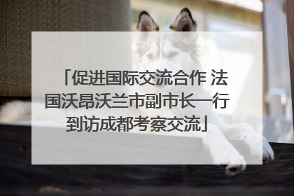促进国际交流合作 法国沃昂沃兰市副市长一行到访成都考察交流