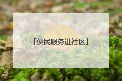 便民服务进社区