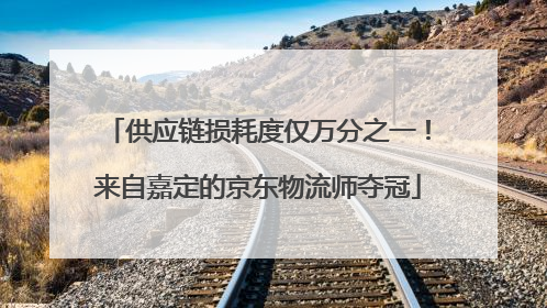 供应链损耗度仅万分之一！来自嘉定的京东物流师夺冠