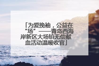 为爱挽袖，公益在“场”——青岛西海岸新区大场镇无偿献血活动温暖收官