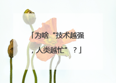 为啥“技术越强，人类越忙”？