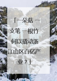 一朵菇 一支笔 一根竹 何以撬动浙江山区百亿产业？
