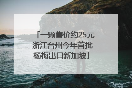 一颗售价约25元 浙江台州今年首批杨梅出口新加坡