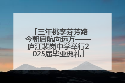 三年桃李芬芳路 今朝启航向远方——庐江裴岗中学举行2025届毕业典礼