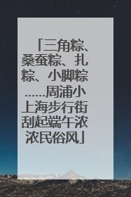 三角粽、桑蚕粽、扎粽、小脚粽……周浦小上海步行街刮起端午浓浓民俗风