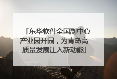 东华软件全国副中心产业园开园，为青岛高质量发展注入新动能