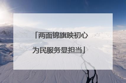 两面锦旗映初心 为民服务显担当