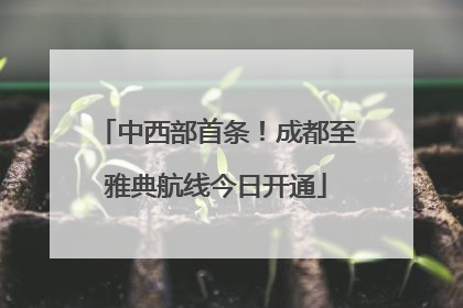 中西部首条！成都至雅典航线今日开通