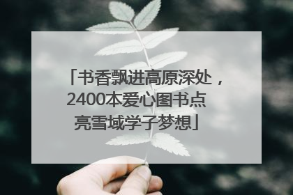 书香飘进高原深处，2400本爱心图书点亮雪域学子梦想