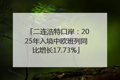 二连浩特口岸：2025年入境中欧班列同比增长17.73%