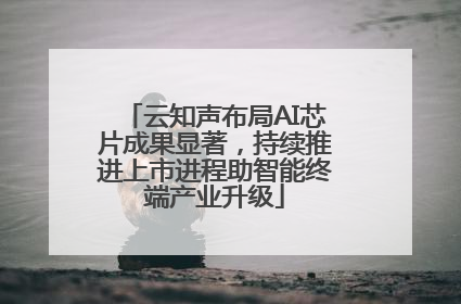 云知声布局AI芯片成果显著，持续推进上市进程助智能终端产业升级