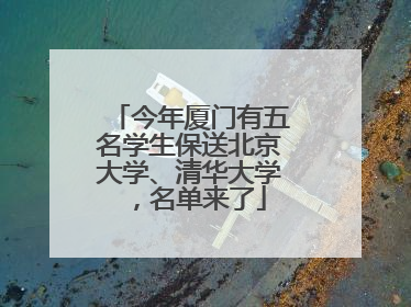 今年厦门有五名学生保送北京大学、清华大学，名单来了