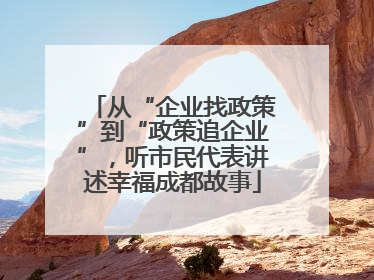 从“企业找政策”到“政策追企业”，听市民代表讲述幸福成都故事