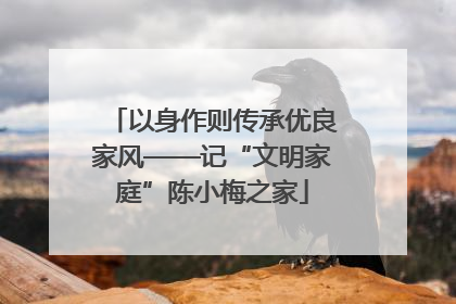 以身作则传承优良家风——记“文明家庭”陈小梅之家