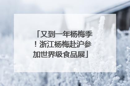 又到一年杨梅季！浙江杨梅赴沪参加世界级食品展