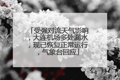 受强对流天气影响，大连机场多处漏水，现已恢复正常运行，气象台回应