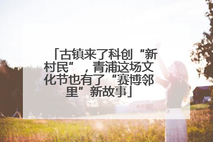 古镇来了科创“新村民”，青浦这场文化节也有了“赛博邻里”新故事