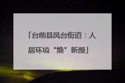 台前县凤台街道：人居环境“焕”新颜