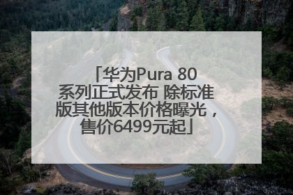 华为Pura 80系列正式发布 除标准版其他版本价格曝光，售价6499元起