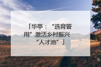 华亭：“选育管用”激活乡村振兴“人才池”