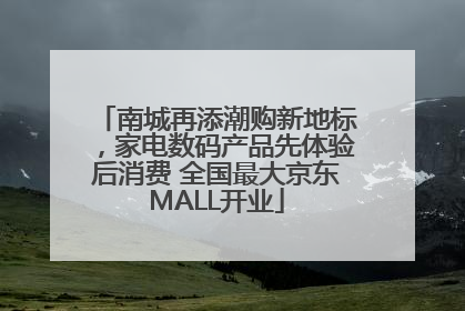 南城再添潮购新地标，家电数码产品先体验后消费 全国最大京东MALL开业