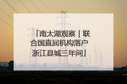 南太湖观察｜联合国直属机构落户浙江县城三年间