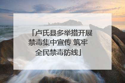 卢氏县多举措开展禁毒集中宣传 筑牢全民禁毒防线