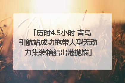 历时4.5小时 青岛引航站成功拖带大型无动力集装箱船出港抛锚